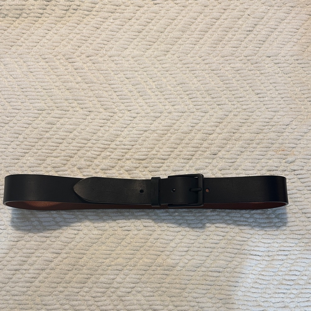 Men's Black Leather Belt